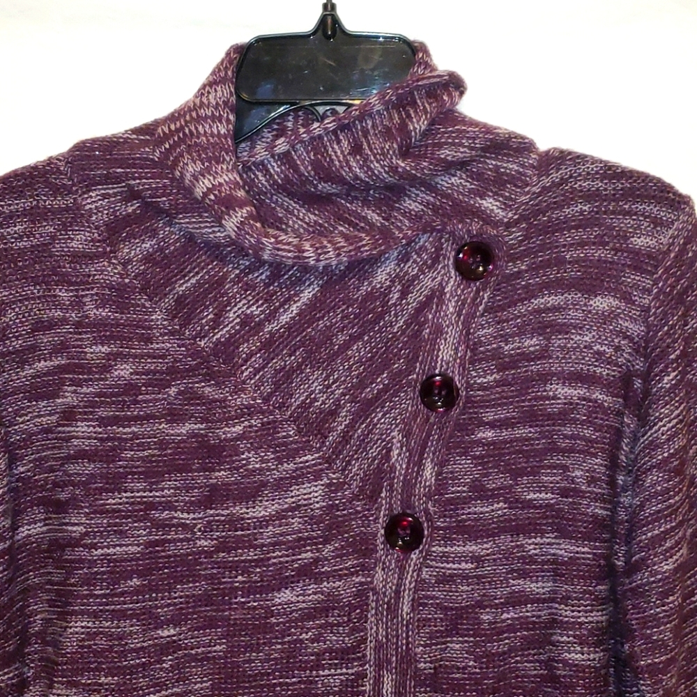 Wrap Sweater with Cowl shaped neckline